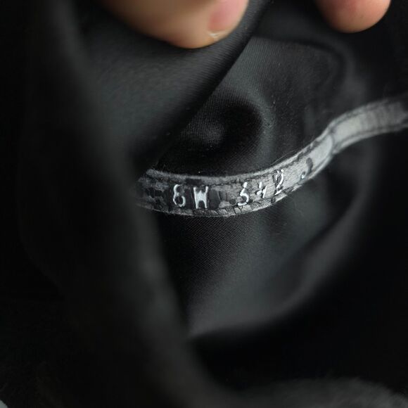 STUART WEITZMAN Knee High Boots Pointed Toe Black Suede Leather 90s Minimal Y2k - Picture 12 of 12